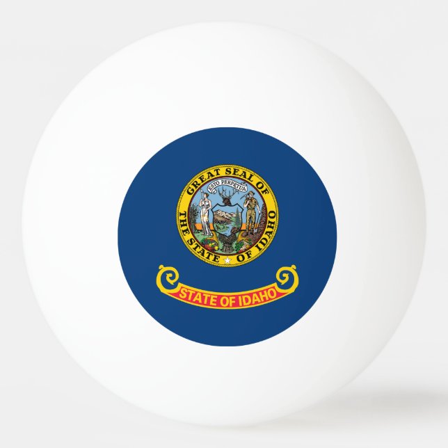 Staatsflagge von Idaho Tischtennisball (Rückseite)