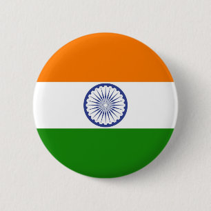 Staatsflagge von Indien Ashoka Chakra Button