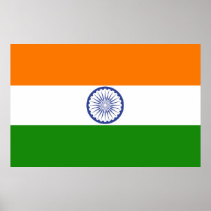 Staatsflagge von Indien Ashoka Chakra Poster