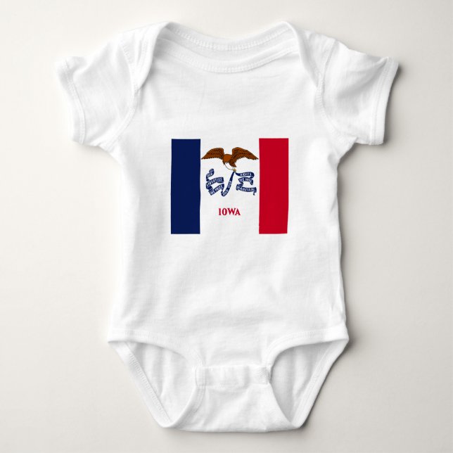 Staatsflagge von Iowa Baby Strampler (Vorderseite)