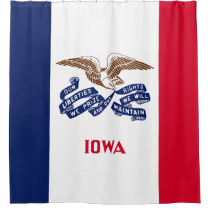 Staatsflagge von Iowa Duschvorhang