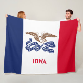 Staatsflagge von Iowa Fleecedecke