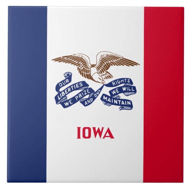 Staatsflagge von Iowa Fliese (Vorderseite)