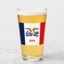 Staatsflagge von Iowa Glas