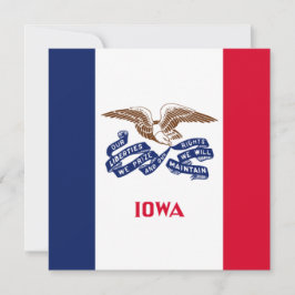 Staatsflagge von Iowa Karte
