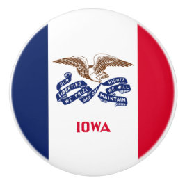Staatsflagge von Iowa Keramikknauf