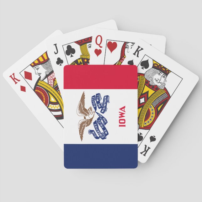 Staatsflagge von Iowa Spielkarten (Rückseite)