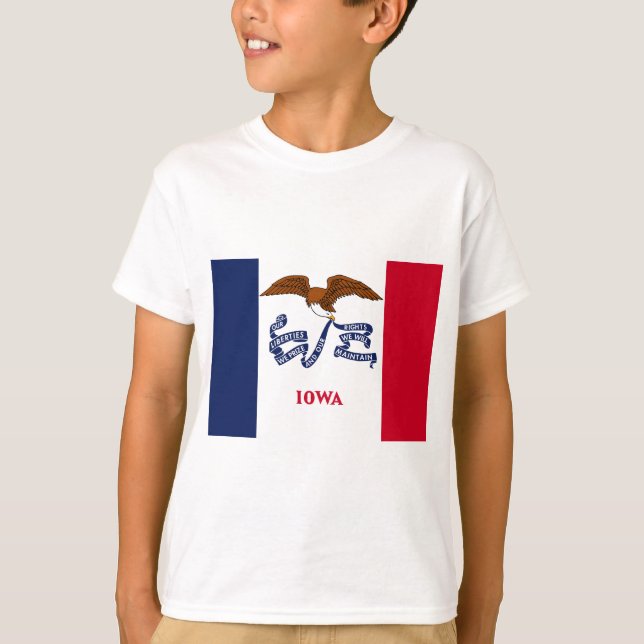 Staatsflagge von Iowa T-Shirt (Vorderseite)