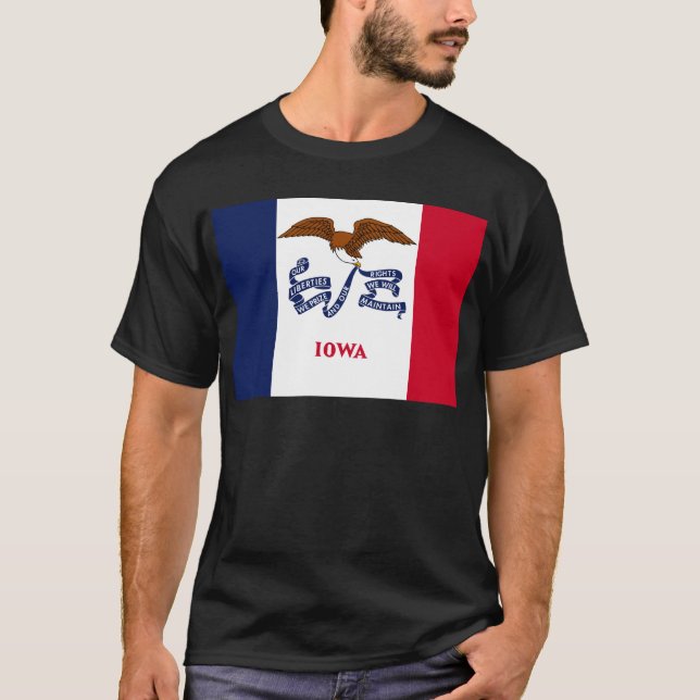 Staatsflagge von Iowa T-Shirt (Vorderseite)