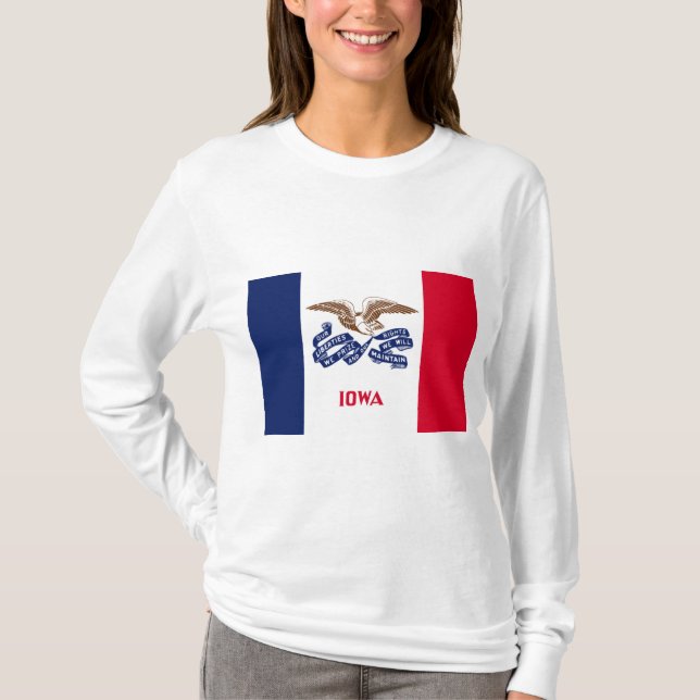 Staatsflagge von Iowa T-Shirt (Vorderseite)