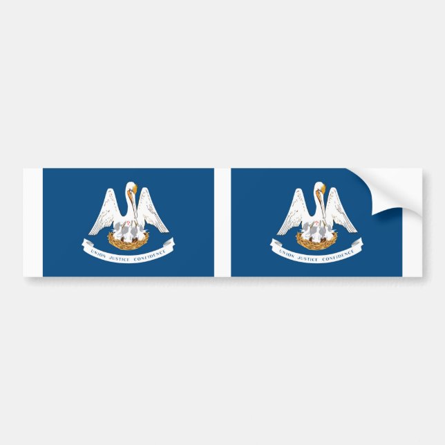 Staatsflagge von Louisiana Autoaufkleber (Vorne)