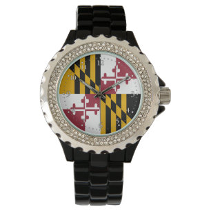 Staatsflagge von Maryland Armbanduhr