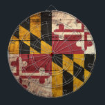 Staatsflagge von Maryland auf altem Holzkörner Dartscheibe<br><div class="desc">Fühlen Sie sich frei, das Design nach Ihren eigenen Vorlieben zu ändern. Sie können den Designstandort, die Ausrichtung, die Hintergrundfarben und die Größe ändern. Außerdem können Sie Ihren eigenen Text oder Slogan Set seinen Schriftart, Ort und Größe hinzufügen, um das ultimative persönliche Geschenk für Sie und Ihre Lieben zu schaffen....</div>