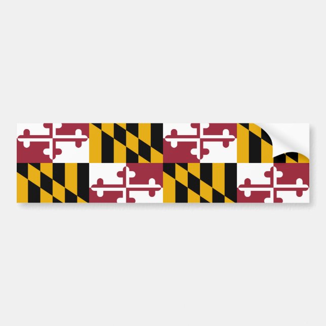 Staatsflagge von Maryland Autoaufkleber (Vorne)