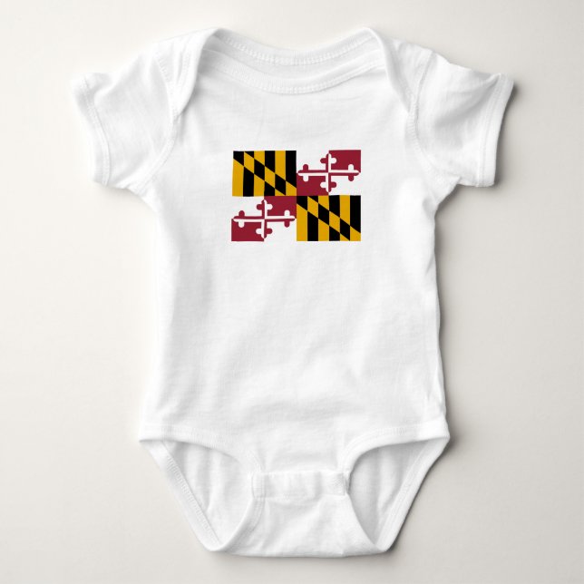 Staatsflagge von Maryland Baby Strampler (Vorderseite)