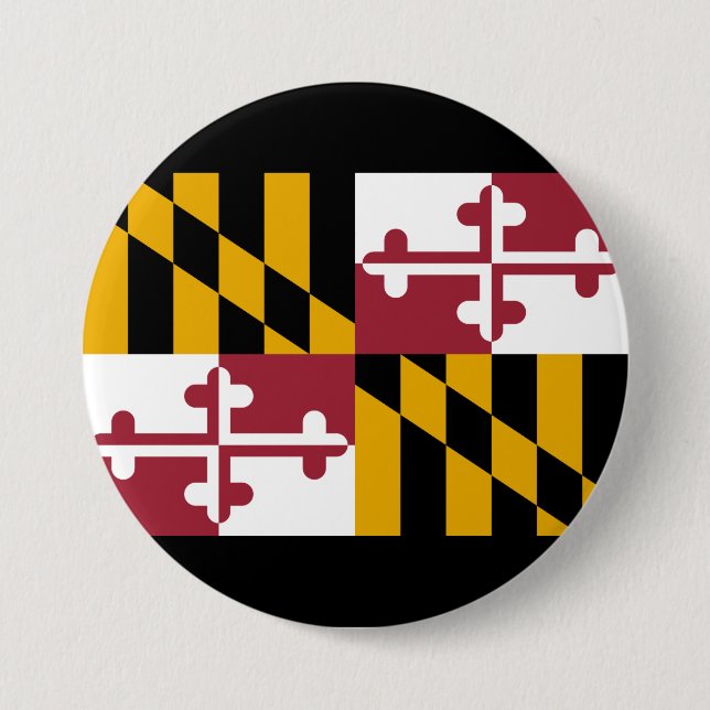 Staatsflagge von Maryland Button (Vorderseite)