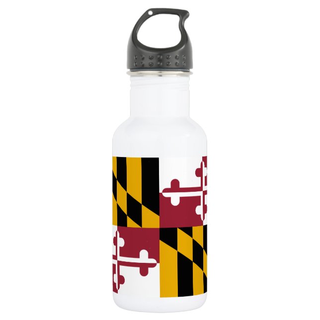 Staatsflagge von Maryland Edelstahlflasche (Vorderseite)