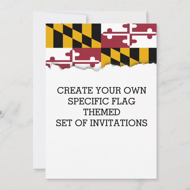 Staatsflagge von Maryland Einladung (Vorderseite)