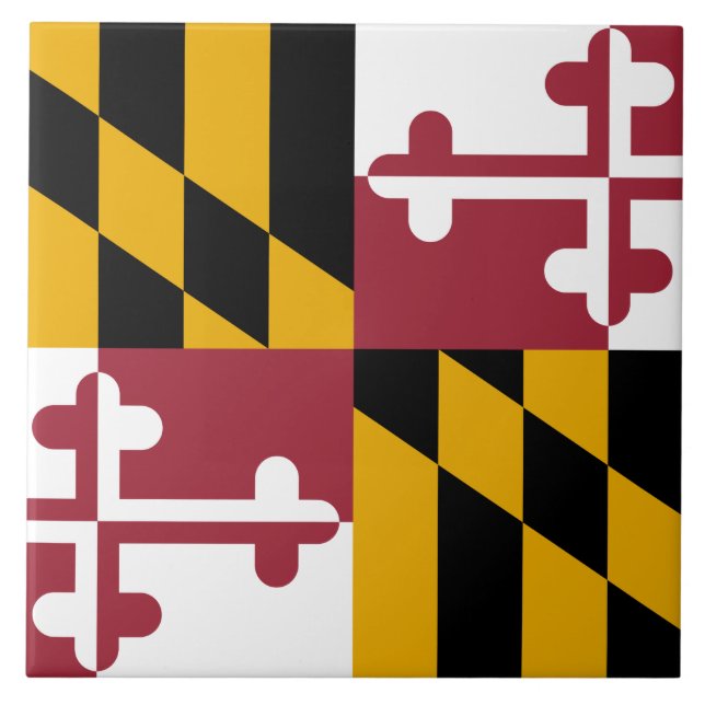 Staatsflagge von Maryland Fliese (Vorderseite)