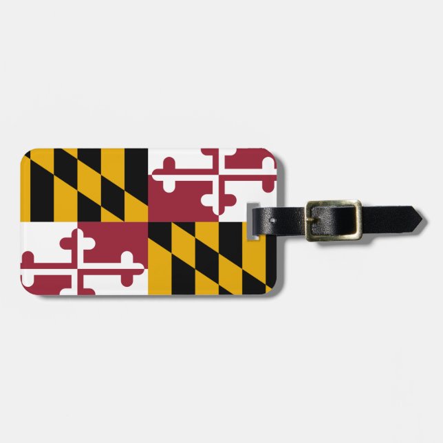 Staatsflagge von Maryland Gepäckanhänger (Vorderseite horizontal)