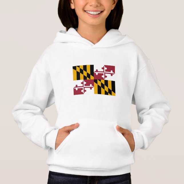 Staatsflagge von Maryland Hoodie (Vorderseite)