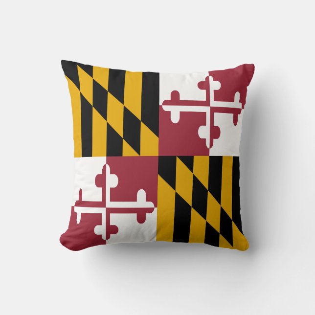 Staatsflagge von Maryland Kissen (Vorderseite)