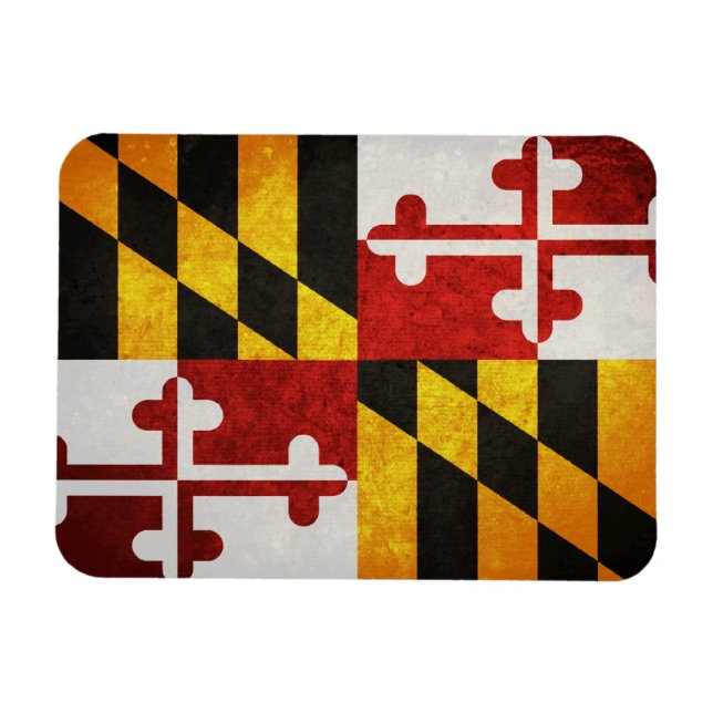 Staatsflagge von Maryland Magnet (Horizontal)