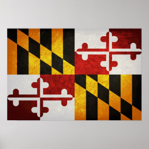 Staatsflagge von Maryland Poster