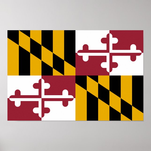 Staatsflagge von Maryland Poster (Vorne)