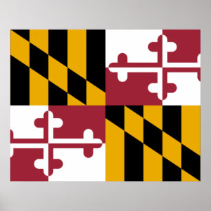 Staatsflagge von Maryland Poster