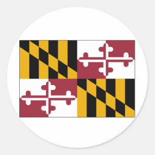 Staatsflagge von Maryland Runder Aufkleber