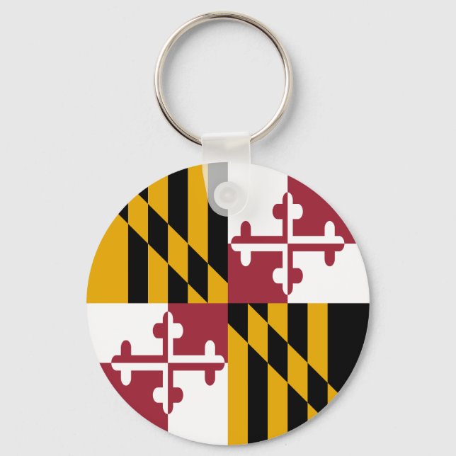 Staatsflagge von Maryland Schlüsselanhänger (Vorderseite)