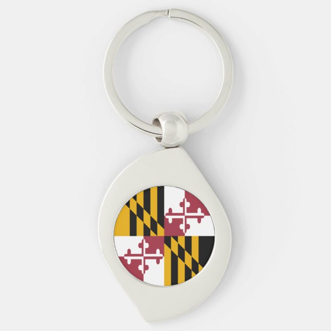 Staatsflagge von Maryland Schlüsselanhänger (Vorderseite)