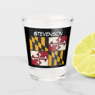 Staatsflagge von Maryland Schnapsglas
