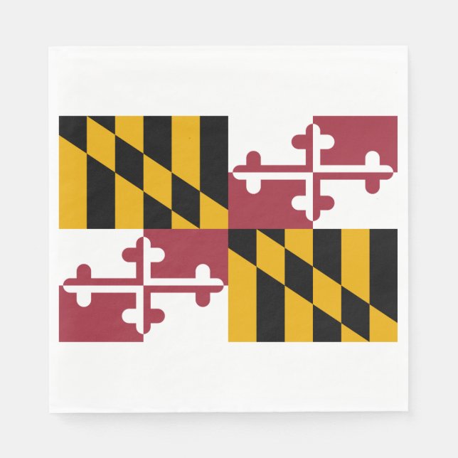 Staatsflagge von Maryland Serviette (Vorderseite)