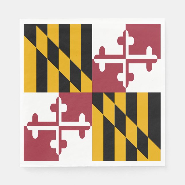 Staatsflagge von Maryland Serviette (Vorderseite)