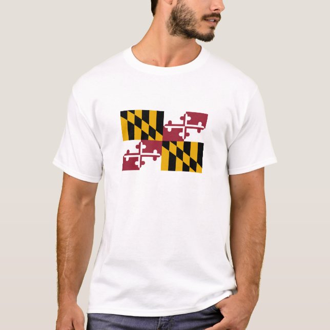Staatsflagge von Maryland T-Shirt (Vorderseite)