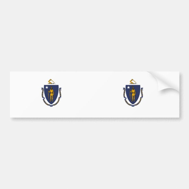 Staatsflagge von Massachusetts Autoaufkleber (Vorne)