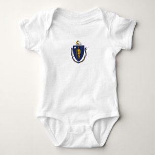 Staatsflagge von Massachusetts Baby Strampler