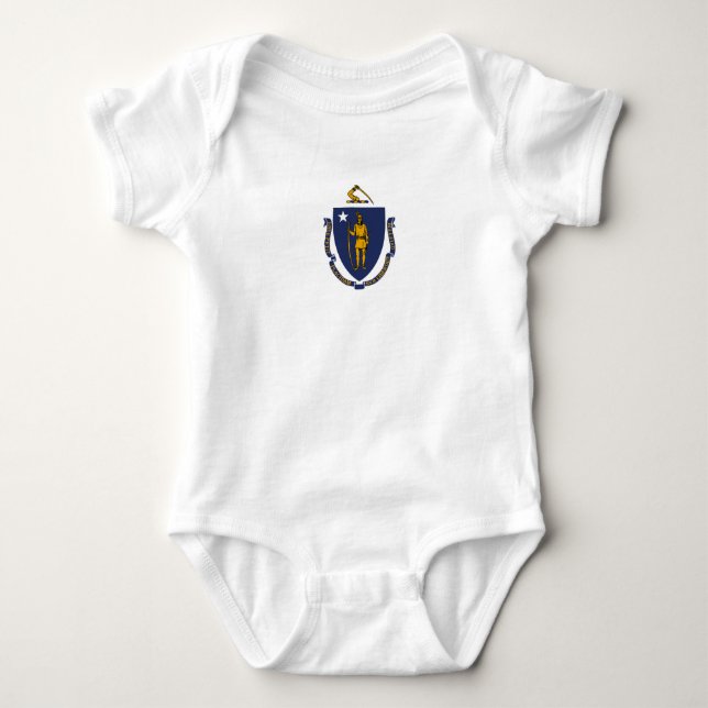 Staatsflagge von Massachusetts Baby Strampler (Vorderseite)