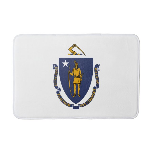 Staatsflagge von Massachusetts Badematte (Vorderseite)