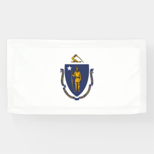 Staatsflagge von Massachusetts Banner