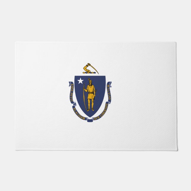 Staatsflagge von Massachusetts Fußmatte (Vorderseite)
