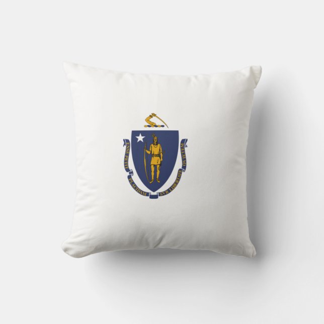 Staatsflagge von Massachusetts Kissen (Vorderseite)