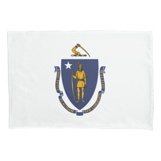 Staatsflagge von Massachusetts Kissenbezug (Vorderseite)