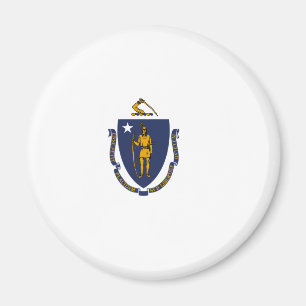 Staatsflagge von Massachusetts Magnet