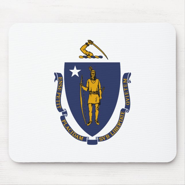 Staatsflagge von Massachusetts Mousepad (Vorne)