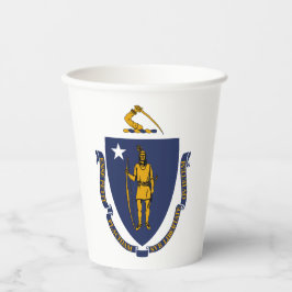 Staatsflagge von Massachusetts Pappbecher