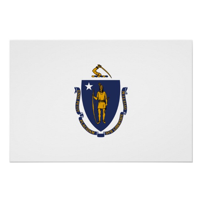 Staatsflagge von Massachusetts Poster (Vorderseite)