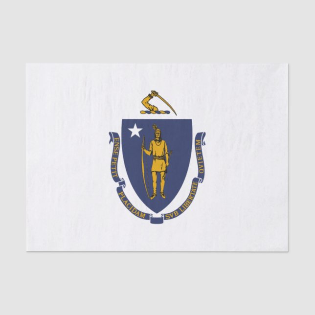 Staatsflagge von Massachusetts Seidenpapier (Vorderseite)